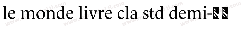 le monde livre cla std demi字体转换